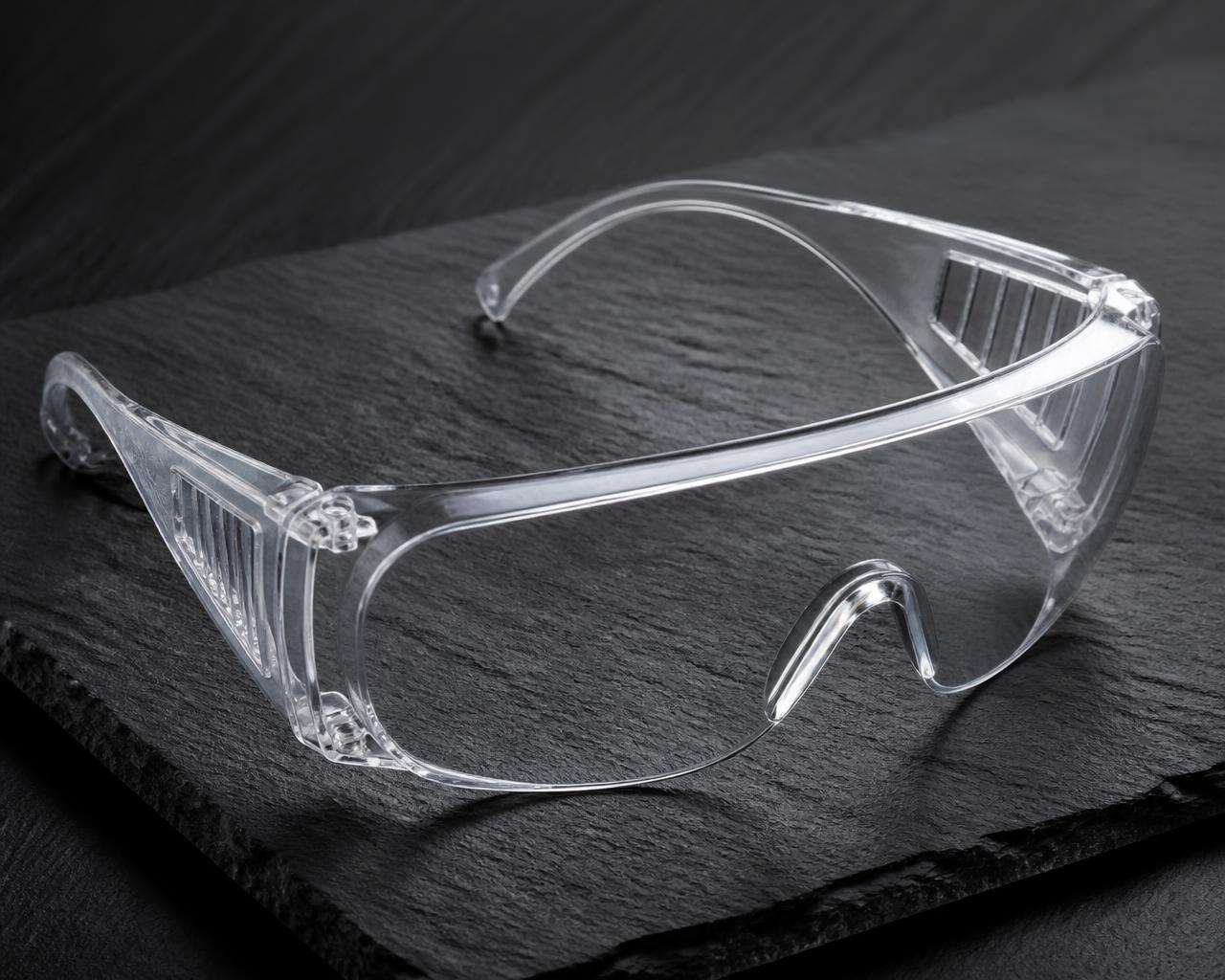 Clear protective safety goggles